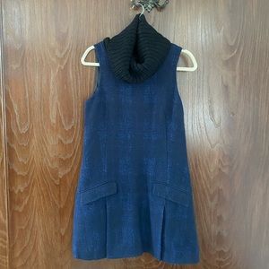 Blue Wool Theory A-line Sleeveless Dress